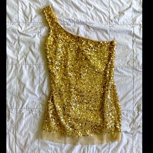 Gold sequins top ⭐️